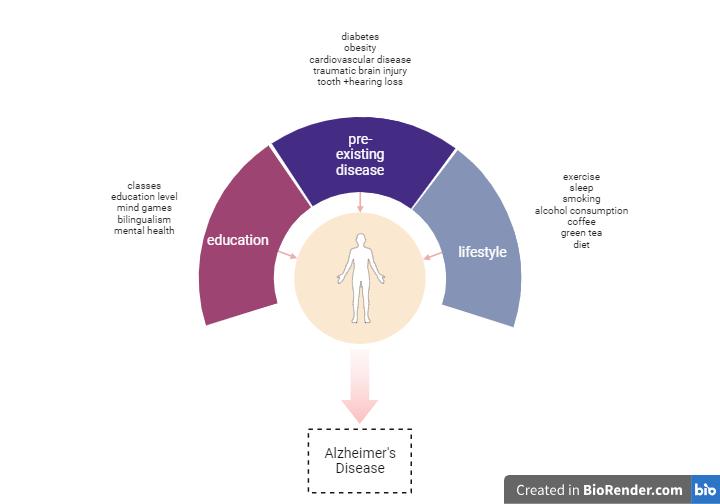 What are the environmental factors that can contribute to Alzheimer's and how can treatments be designed to address them?