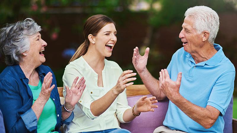 How important are the social benefits of laughter for patients in palliative care?