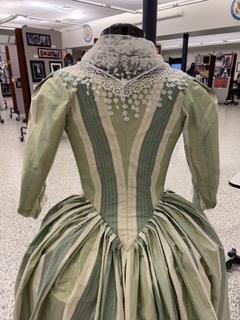 18th century dress in green