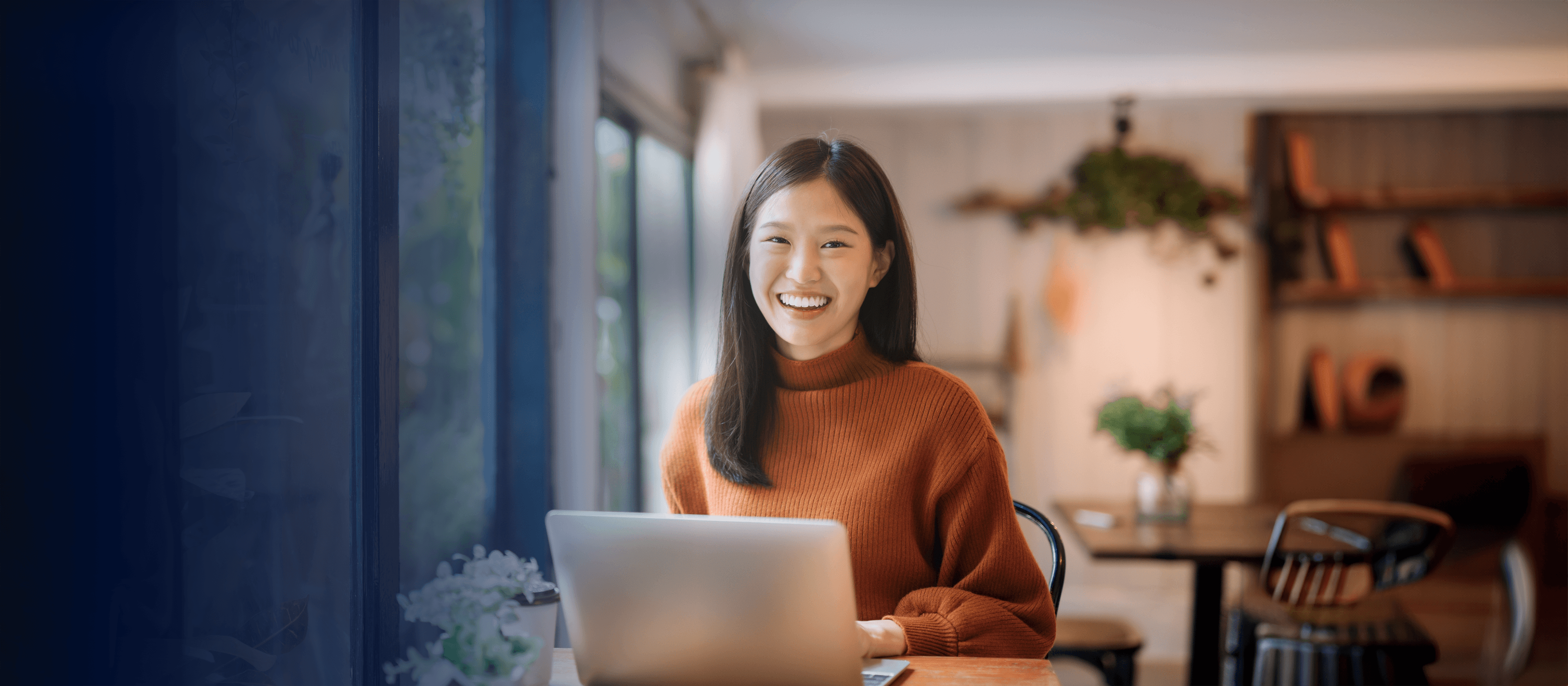 Smiling female student