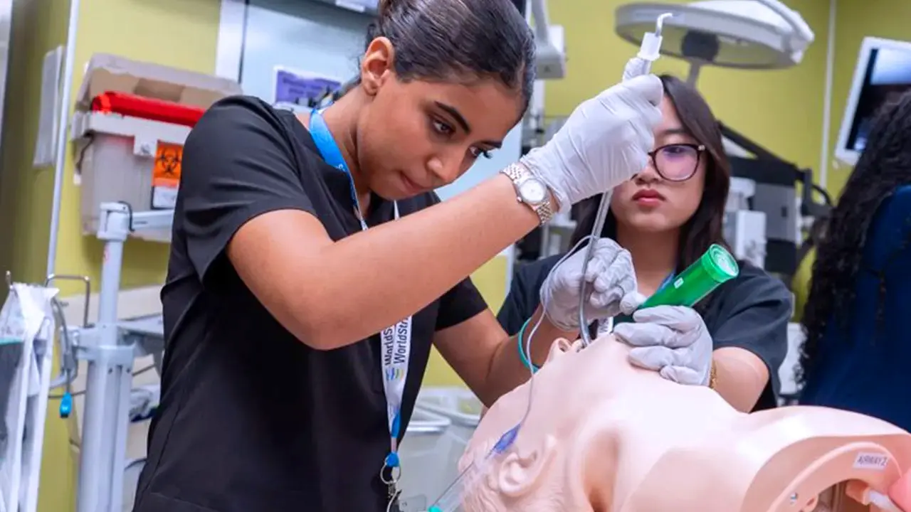 Medicine students in class