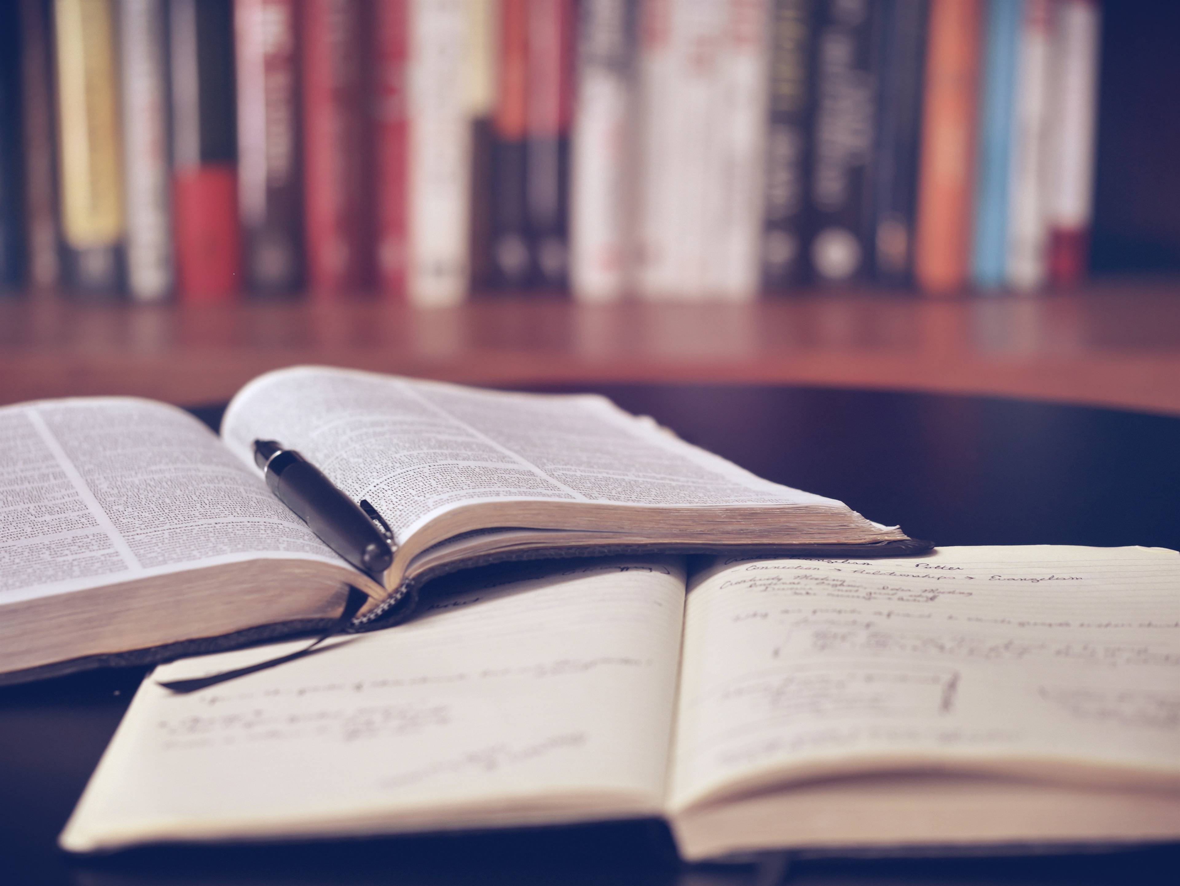 books on top of each other