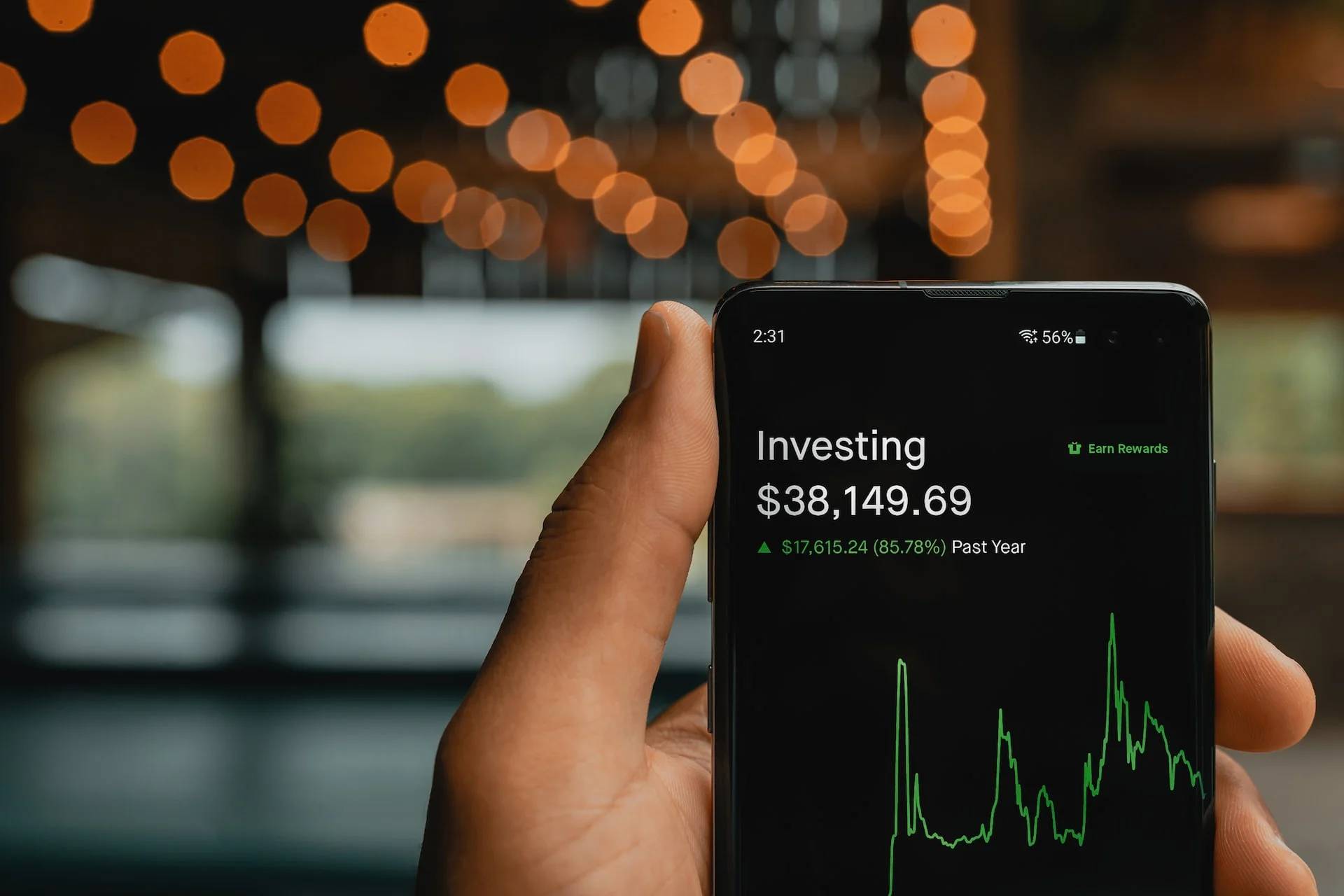 Investment portfolio on mobile